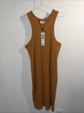 Noisy May | Ribbed Tank Midi Dress - Ochre | XL